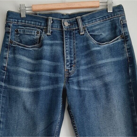 LEVI'S 514 Straight Fit Medium Wash Blue Jeans Men's Sz 32 - Picture 4 of 14